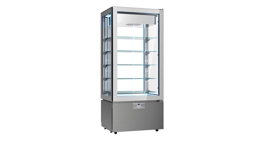 Upright Display Cases Silver Line