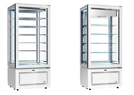 Upright Display Case White Line