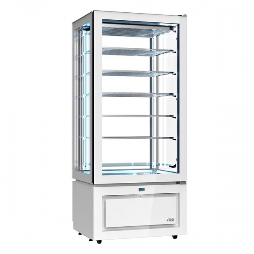 Upright Display Case White Line