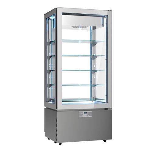 Upright Display Case Silver Line